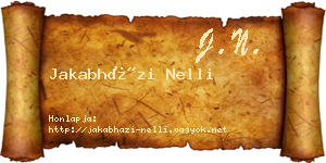 Jakabházi Nelli névjegykártya